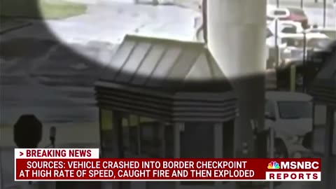 Video of car going airborne at Niagara Falls checkpoint Rainbow Bridge