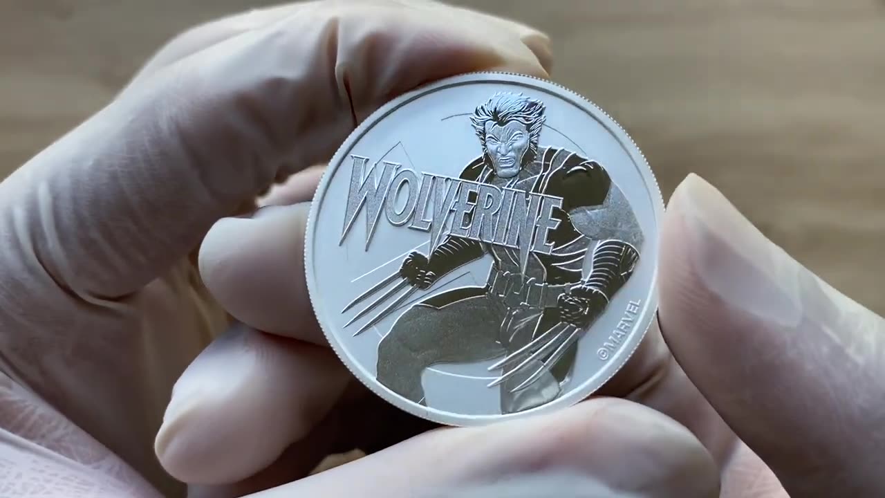 2021 Perth Mint Tuvalu Marvel Series: Wolverine 1oz Silver BU Coin