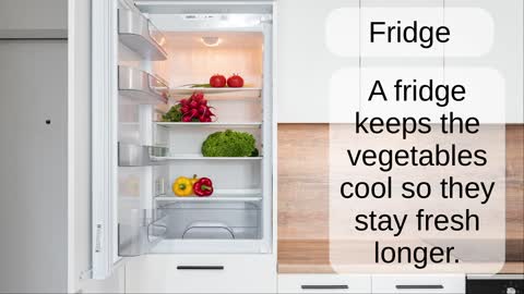 Fridge: English word pronunciation - Read Along (Australian Accent) with a picture