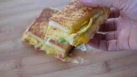 Cheese Egg Toast,5 Minutes Breakfast Recipe,Quick And Easy Recipe