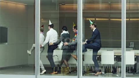 Funny dance video in office