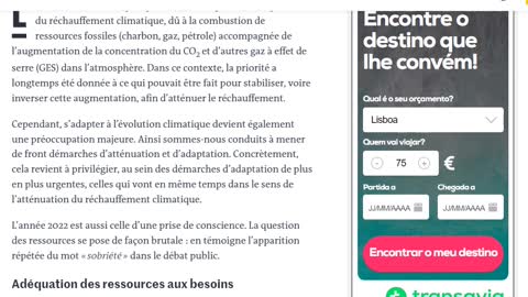 Jornal Le Monde - redução da população para atenuar o aquecimento global