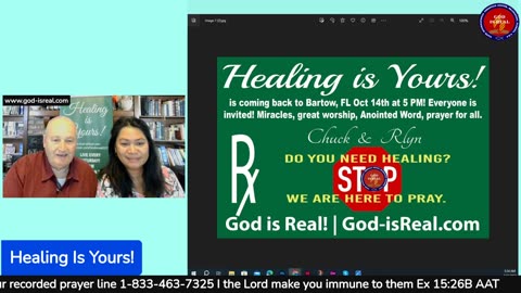 September 23, 2023 Topic: Healing Is Yours! Exodus 15:26(AmericanTranslation) - Pastor Chuck Kennedy