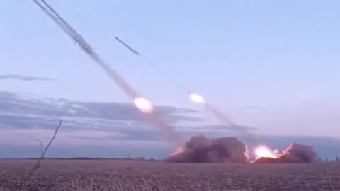 Uragan" rocket systems work on V.S.U. positions and equipment in Donbass