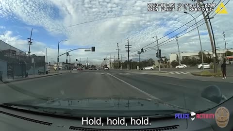 LAPD Cops Unleash a Barrage of Bullets on Suspect Who Rammed Multiple Police Cars