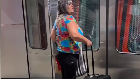 She couldn't wait another minute for the next tram.