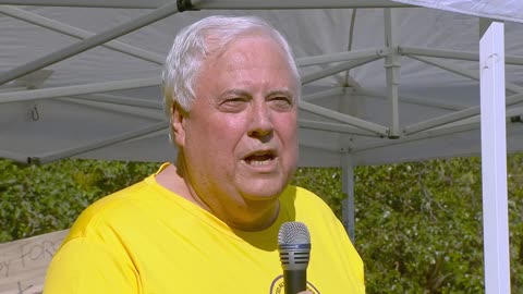 UAP Chairman Clive Palmer at the Freedom Rally in Brisbane
