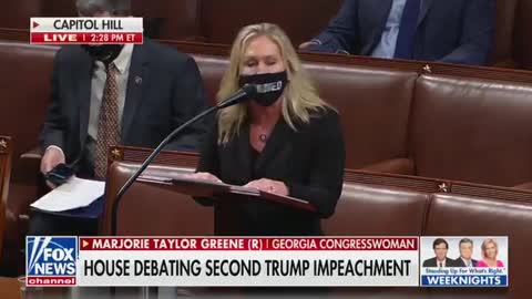 Marjorie Taylor Greene during Trump Impreachment hearings