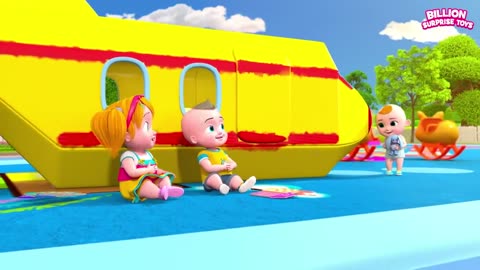 Let's fly an airplain toy eith Dolly,Johny and Zay baby.Funny show for kids.