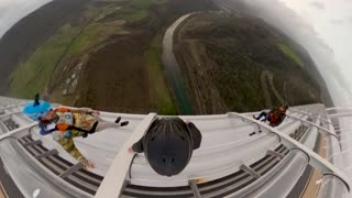 Camera Falls From Base Jumper