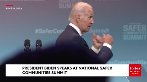 Joe Biden speaks at national safer community summit