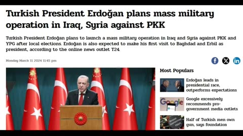 Daniel 8 Forming Turkish President Erdoğan plans mass military operation in Iraq, Syria against PKK!