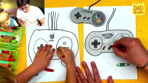 How to draw a gamepad SNES Nintendo