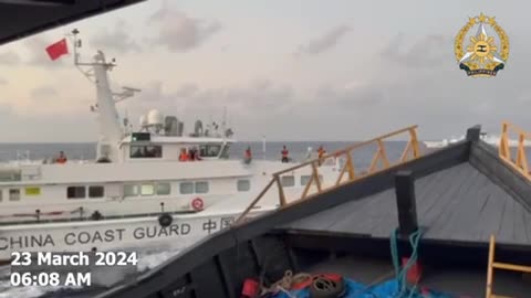 China's coast guard vessel endangers Phl supply boat