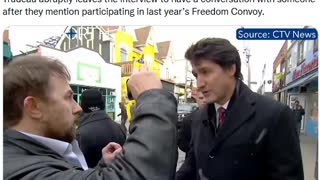 Trudeau made to look like a fool again one of the "Freedom Truckers"...