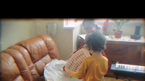 February 2017 Ayrton unwrapping birthday presents at daddy's part 2