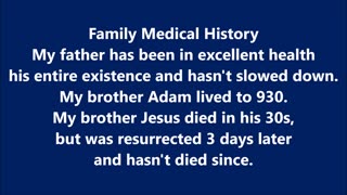 Family Medical History (God, Adam, Jesus) - RGW with Music