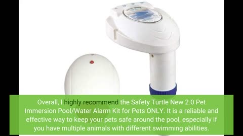 Read Ratings: Safety Turtle New 2.0 Pet Immersion Pool/Water Alarm Kit for Pets ONLY