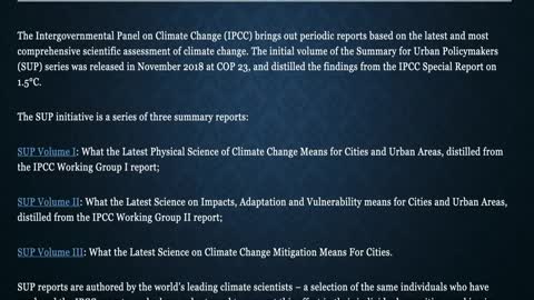 UN's IPCC tells cities what "difficult choices" to make - UK Column News - 12th December 2022
