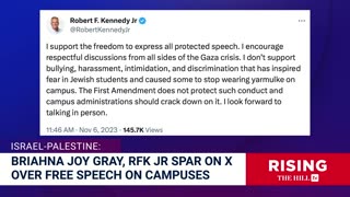 Briahna Joy Gray TAKES ON RFK Jr OverPro-Palestine Speech On College Campuses