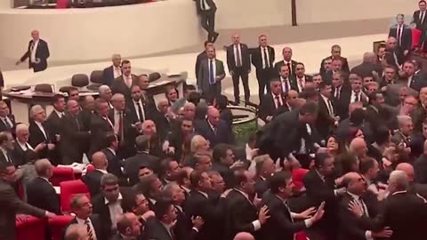 Fists Fly As Lawmakers Brawl In Turkish Parliament | NBC News