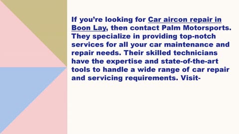 Best Car aircon repair in Boon Lay