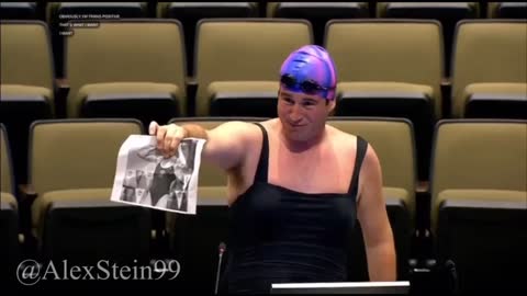 Alex Stein imitates NCAA Trans Swimmer " Am also a Woman and U cant argue it