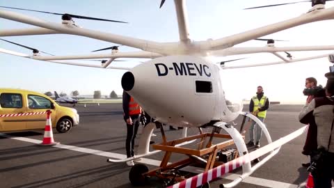 Drone taxi takes to the skies in Paris