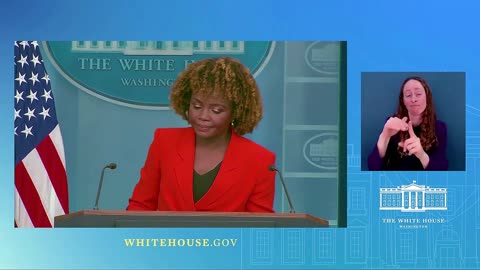 Press briefing in the White House with Karina Jean-Pierre, the press secretary