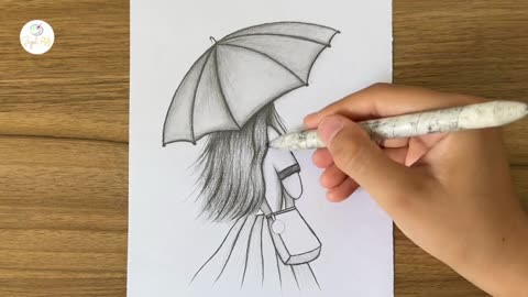 Cute girl drawing, Girl drawing easy step by step