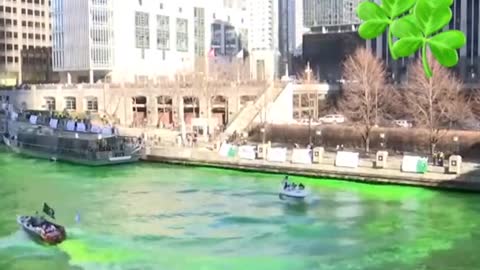 #Chicago River goes #green for #stpatricksday! #justmyluck #irish.