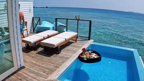 Imagine waking up like this in the Maldives!