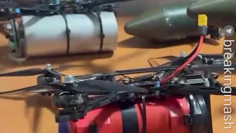 Ukraine tapes cannisters of chemicals to drones