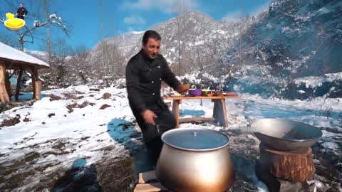 Traditional Russian Borscht Recipe - Ukraine Borsch soup with cabbage - Wilderness Cooking