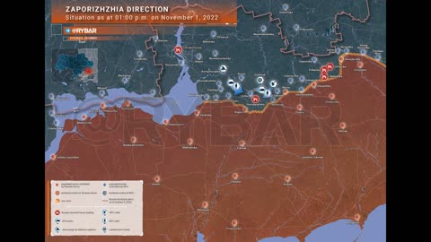 Zaporozhye Direction: Situation at 13:00 on 1 Nov 2022