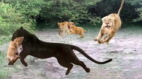Unbelievable!! Unforgettable Scene When The Lion Cubs Escaped Death From The Mad Leopard