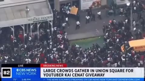 Riots in NYC after Kai Cenat announced a giveaway at Union Square