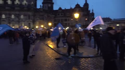Dresden / Germany - Activists rally for peace without arms - 24.02.2023