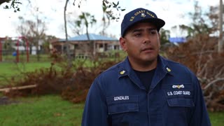 U.S. Coast Guard Station For Myers Beach members conduct interviews