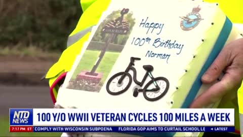 100 Year Old WWII POW Cyclist - 100 Miles Per Week, 5,000 Miles Per Year