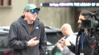 Members of the Press speak their mind to undercover James O’Keefe at Trump arraignment in NYC