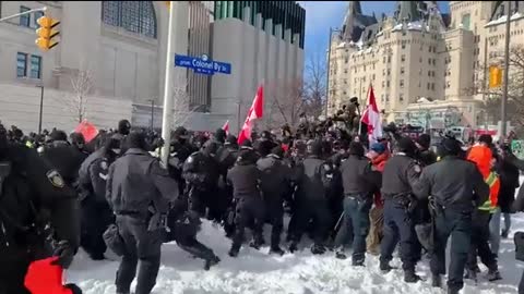 🇨🇦Ottawa police moving in and arresting peaceful protesters - DESPICABLE!!🇨🇦