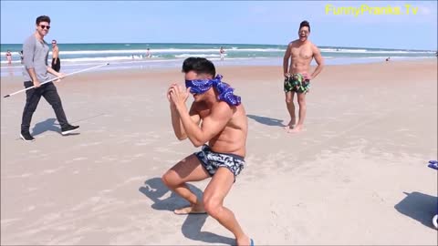 THE BLINDFOLD LIMBO PRANK !!