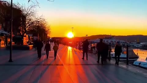 Sunset cityscape short video