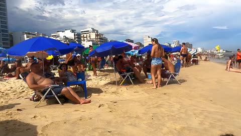 Ipanenama beach//Beach walk video//Rio de Janeiro beach