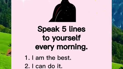 Speak 5 lines to yourself 😎💫 #motivat #yourself