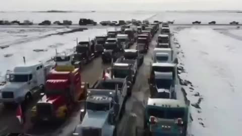 REVEALED !! AWESOME DRONE FOOTAGE OF FREEDOM CONVOY 2022 !!