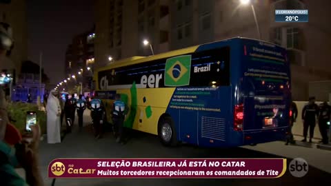 Seleção Brasileira chega ao Catar para disputar Copa do Mundo | SBT Brasil (19/11/22)