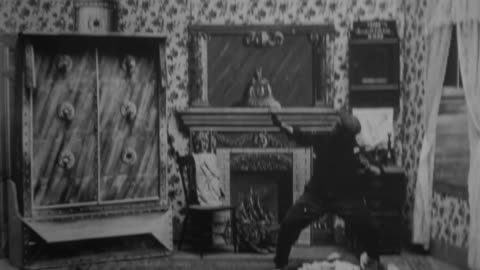 Subub Surprises The Burglar (1903 Original Black & White Film)