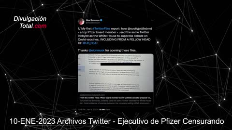 10-ENE-2023 Archivos Twitter - Ejecutivo de Pfizer Censurando